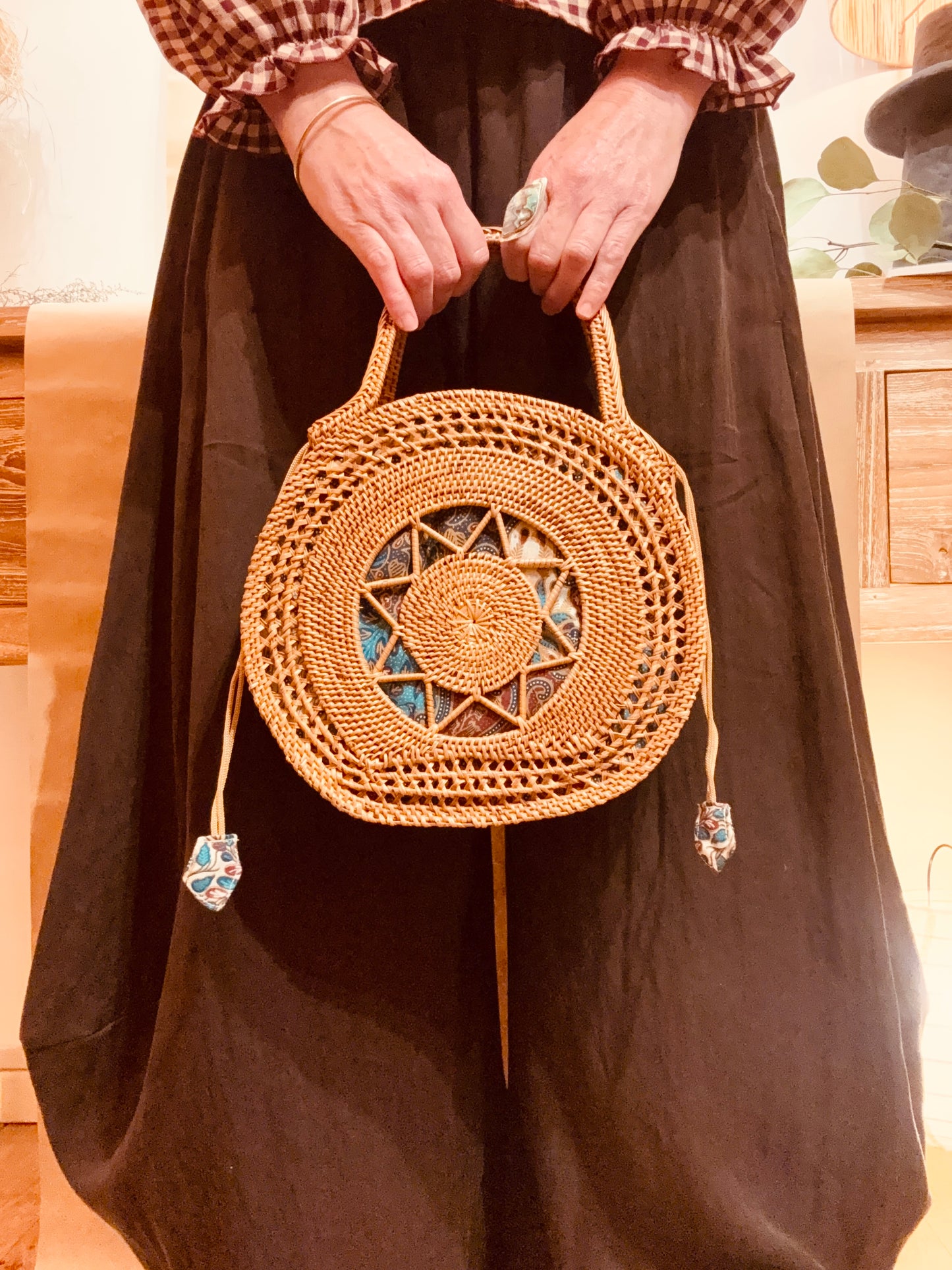 The Seraphine Star Rattan Handbag