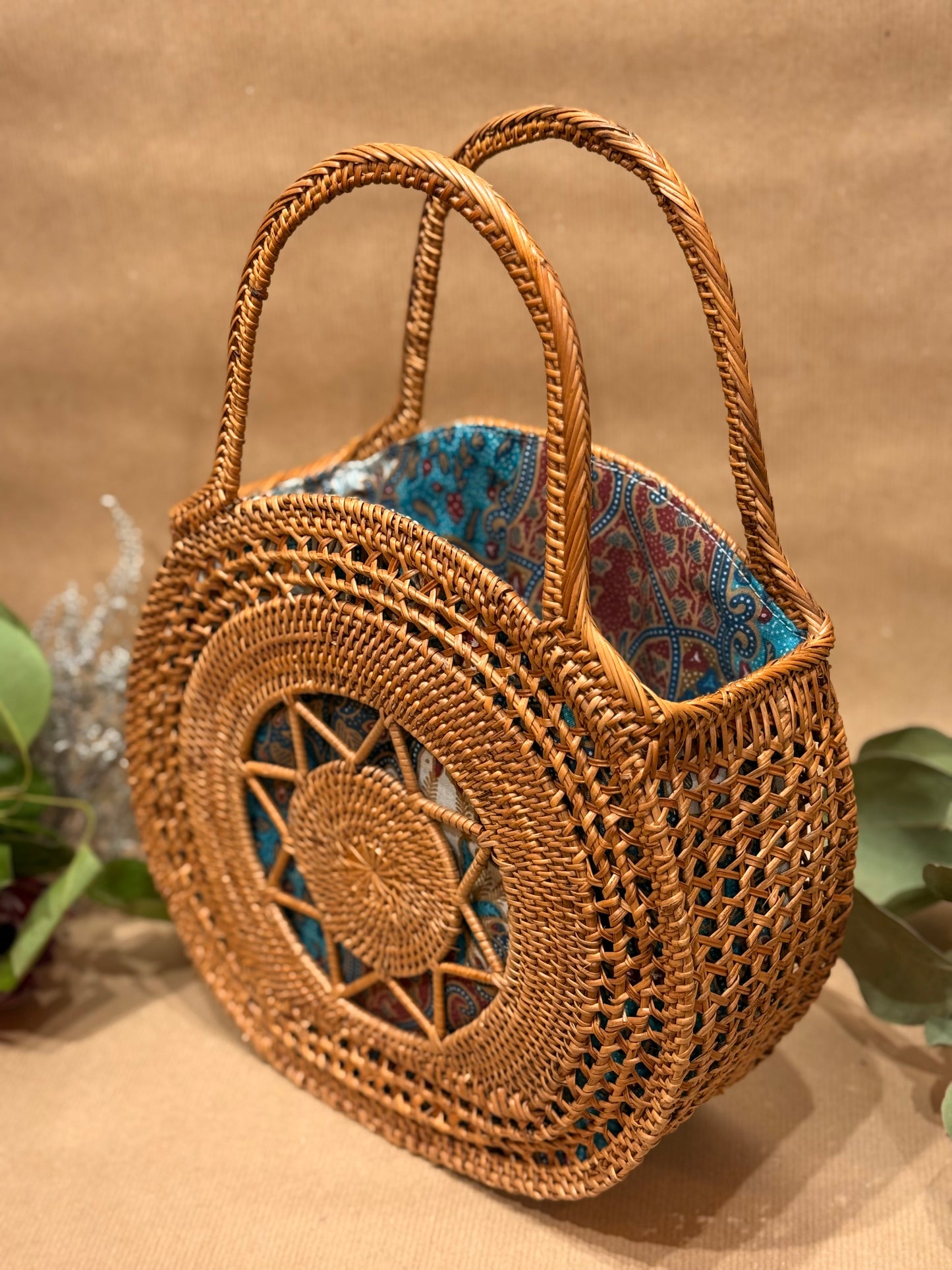 The Seraphine Star Rattan Handbag