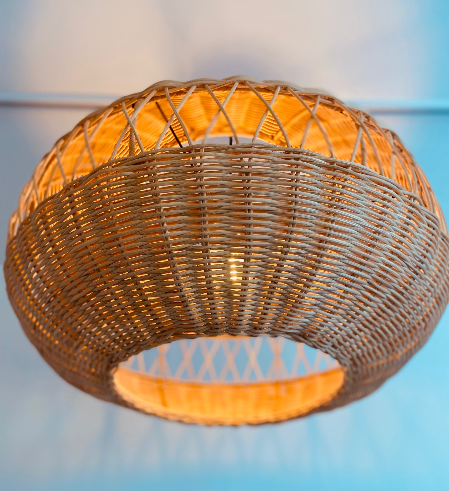 Drum Rattan Light Shade: Contemporary Elegance with a Natural Twist