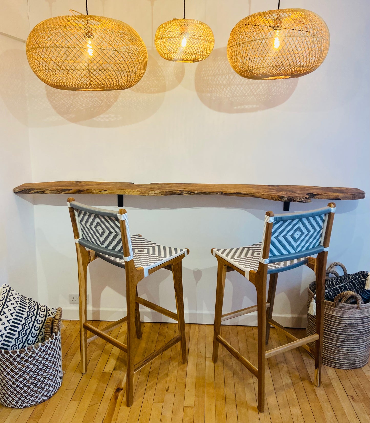 Torus Rattan Light Shade: Modern Craftsmanship