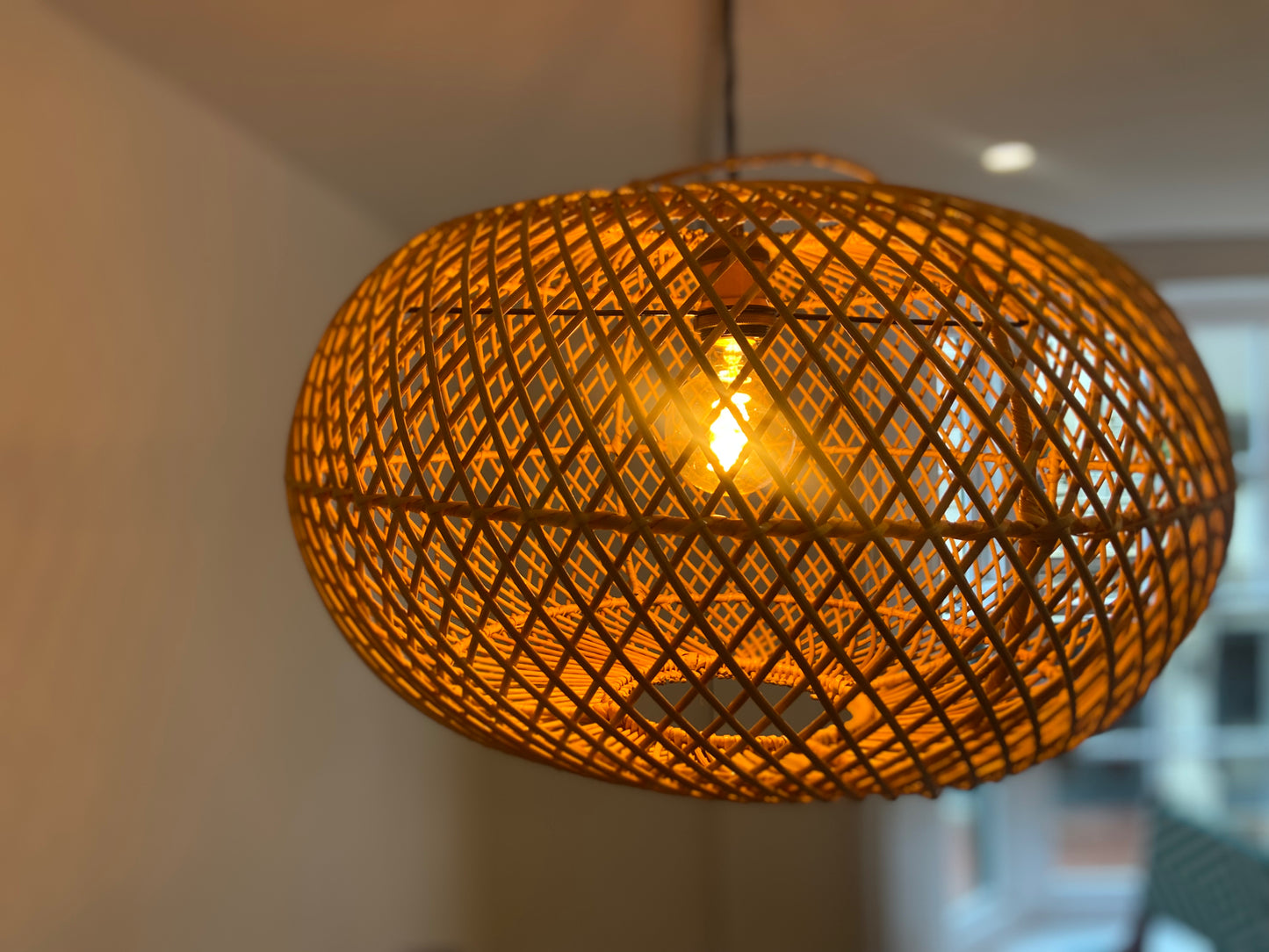 Torus Rattan Light Shade: Modern Craftsmanship