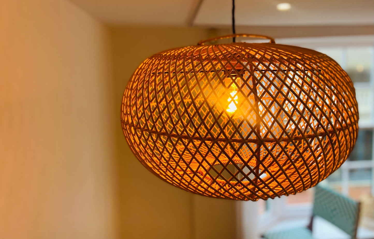 Torus Rattan Light Shade: Modern Craftsmanship
