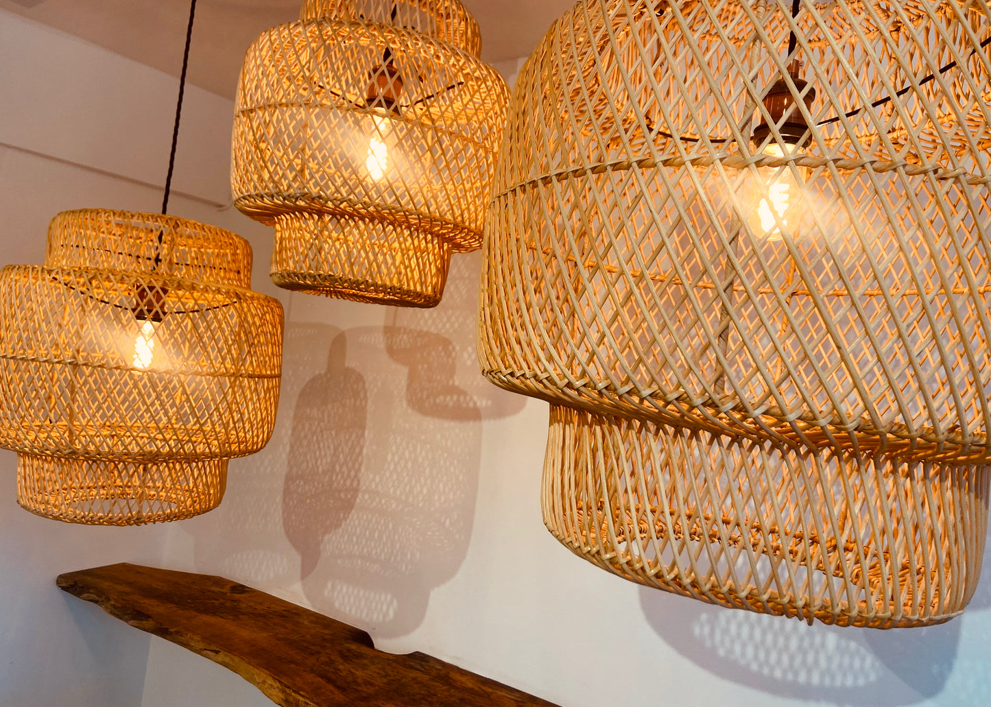 Lantern Rattan Light Shade: Woven Elegance
