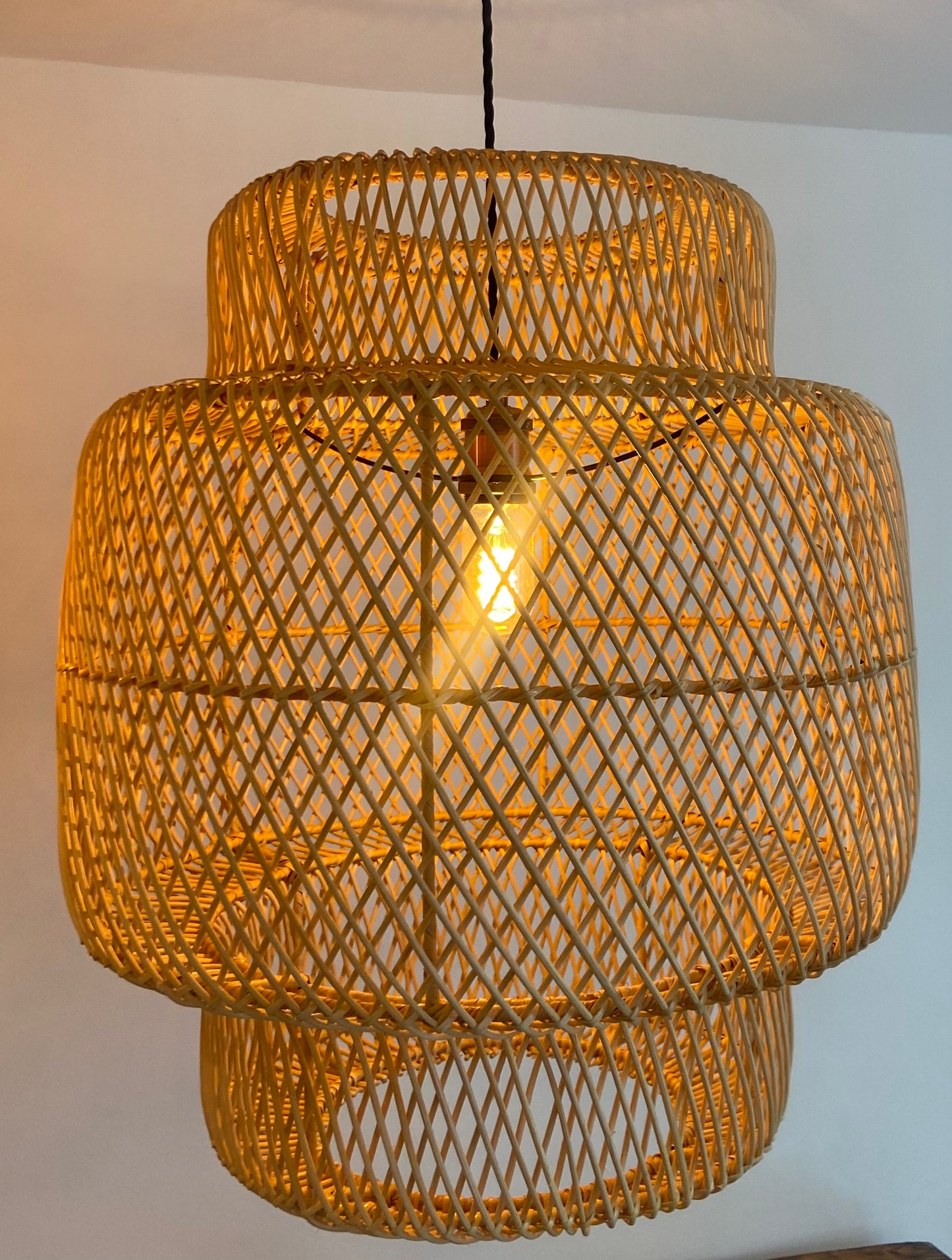 Lantern Rattan Light Shade: Woven Elegance