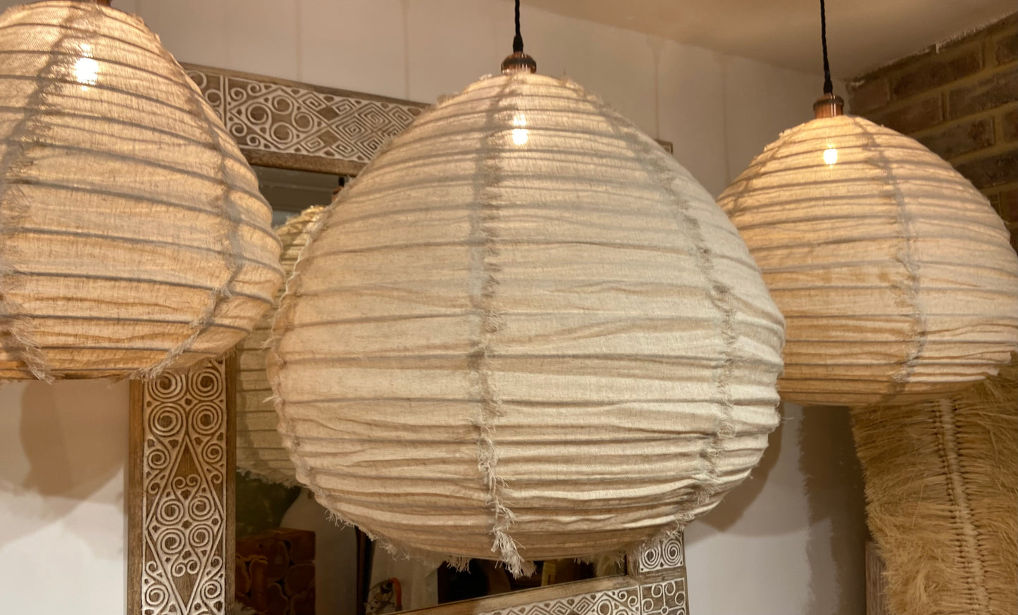 Bohemian Fringed Pear Drop Light Shades