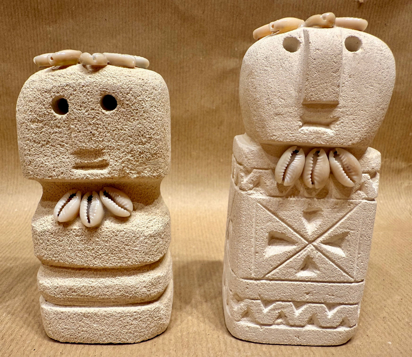 The Sona Sculpture and Tula Shell Sandstone Sculpture