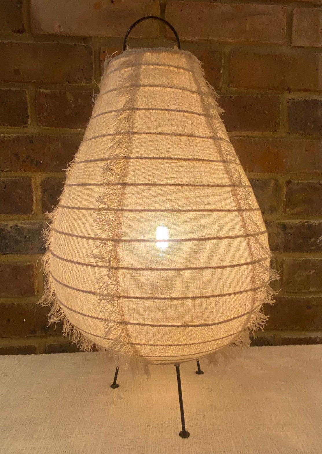 Fringed Linen Table Lamp: Textured Radiance