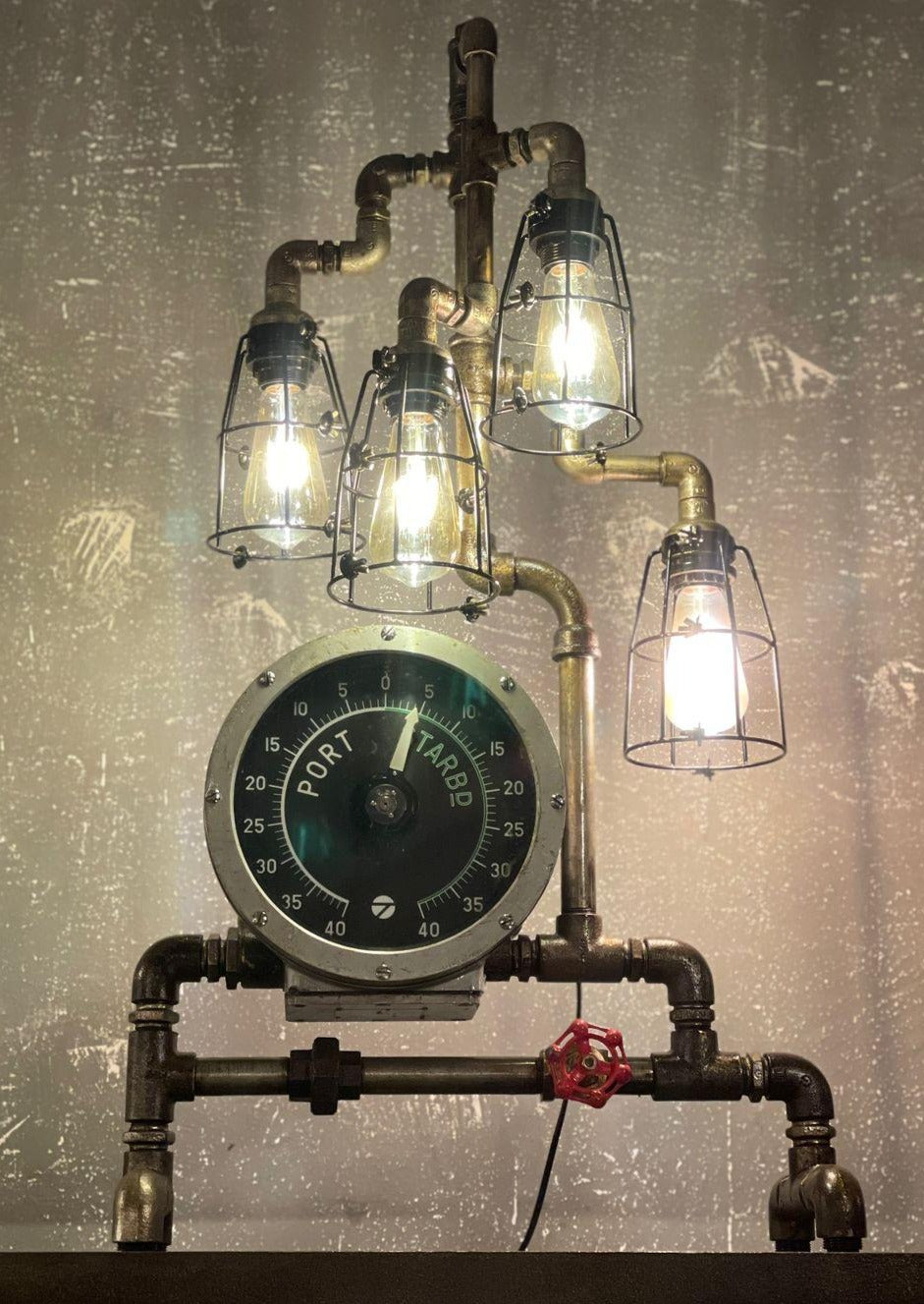 Nautical Navigator Pipe Chandelier: Vintage Voyage Glow