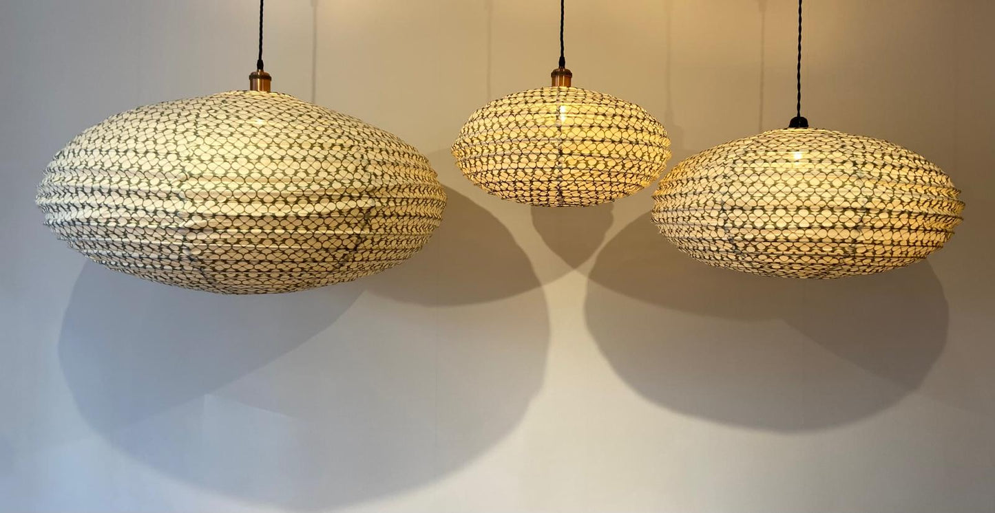 Clover Charm Cotton Print Oval Light Shade