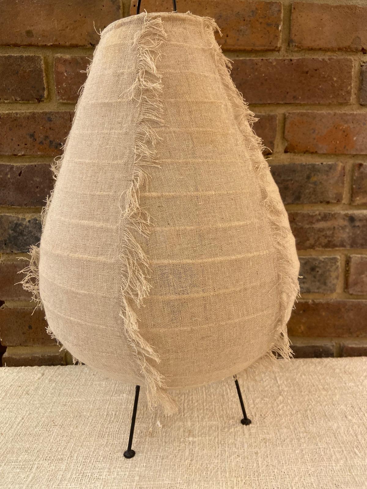 Fringed Linen Table Lamp: Textured Radiance