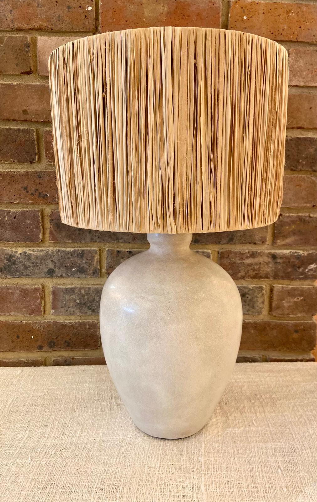 Whispering Reed Polished Cement Table Lamp