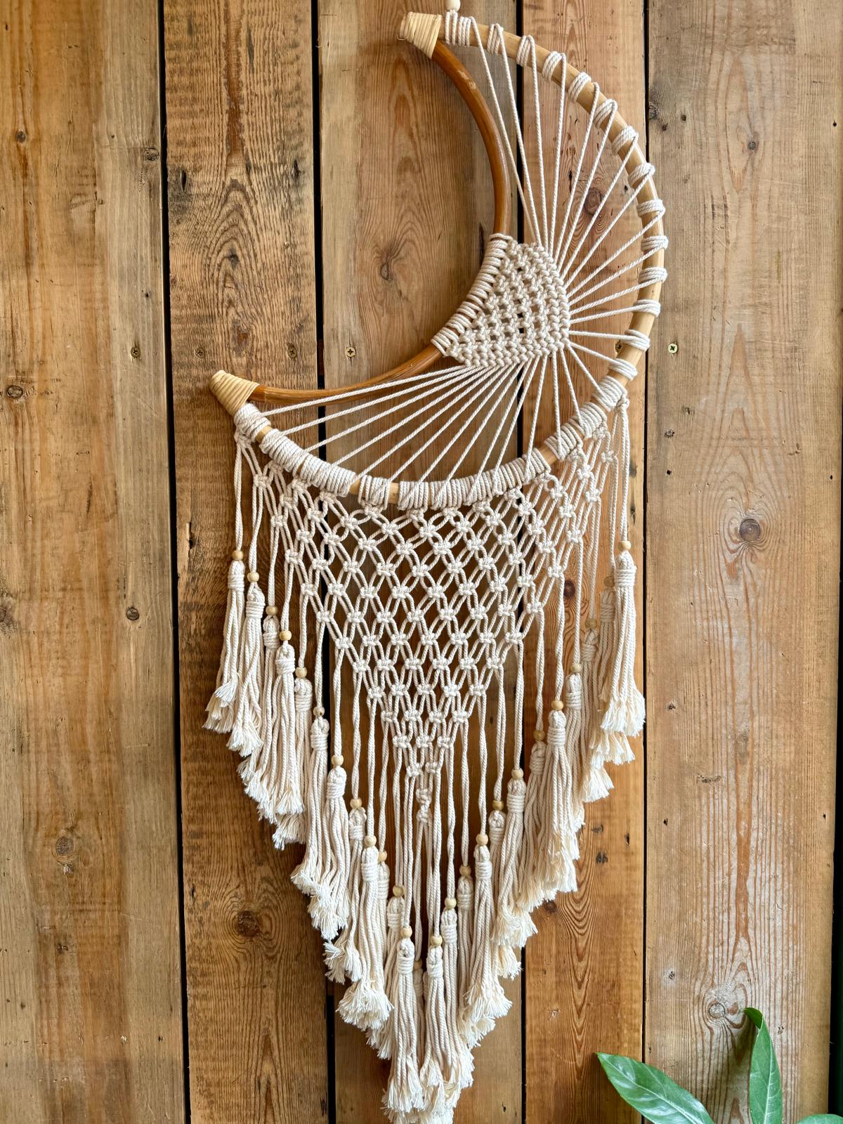 Handmade Cresent Moon Dream Catcher
