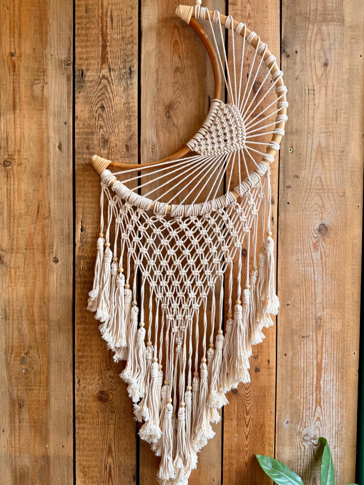 Handmade Cresent Moon Dream Catcher
