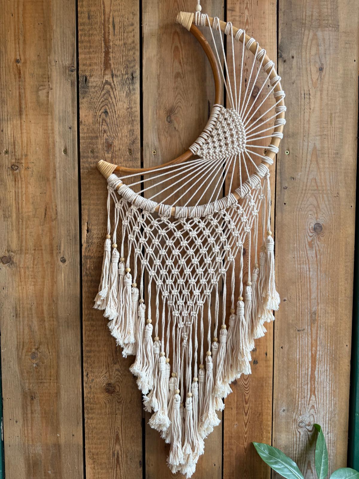Handmade Cresent Moon Dream Catcher