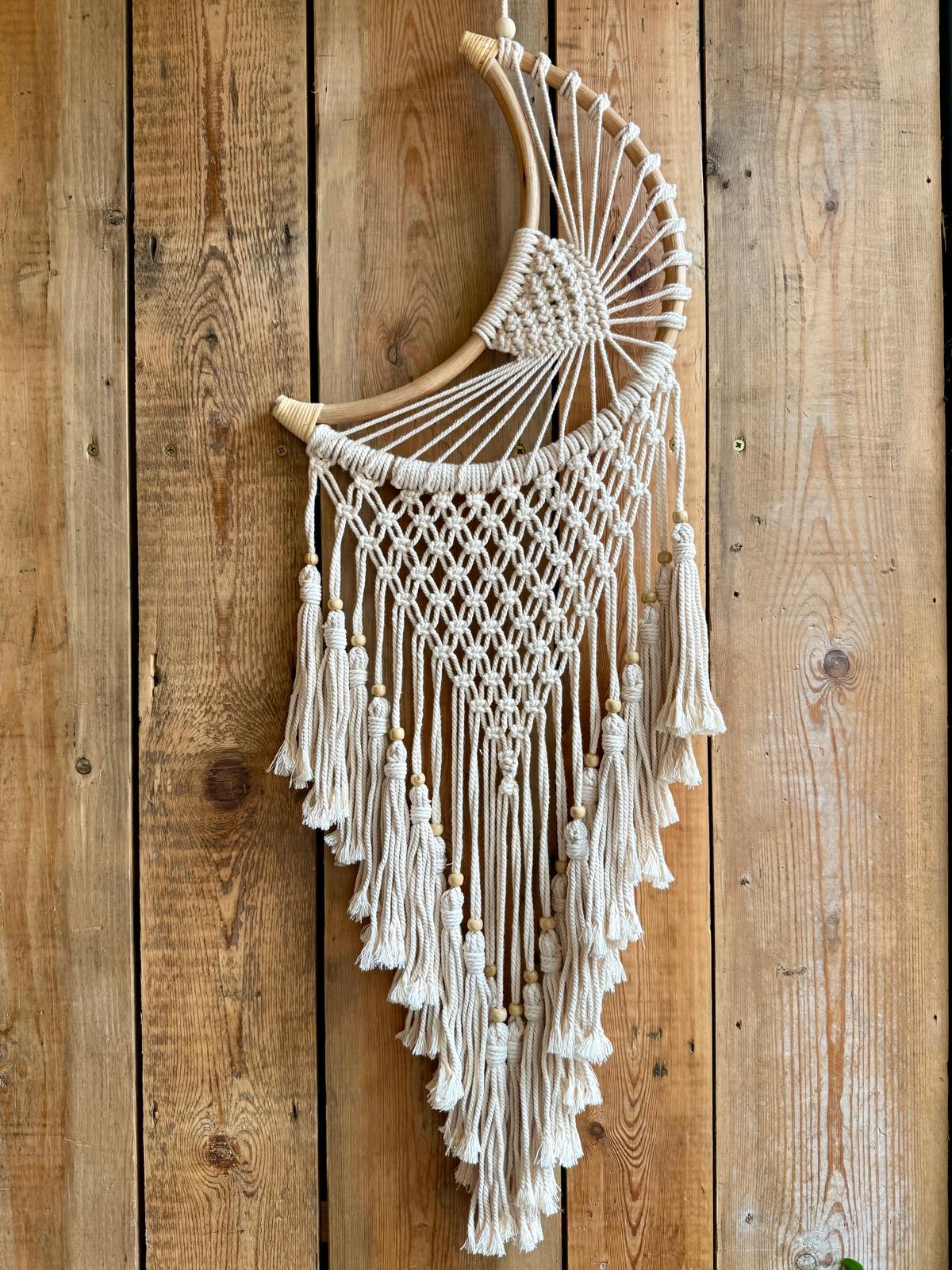 Handmade Cresent Moon Dream Catcher