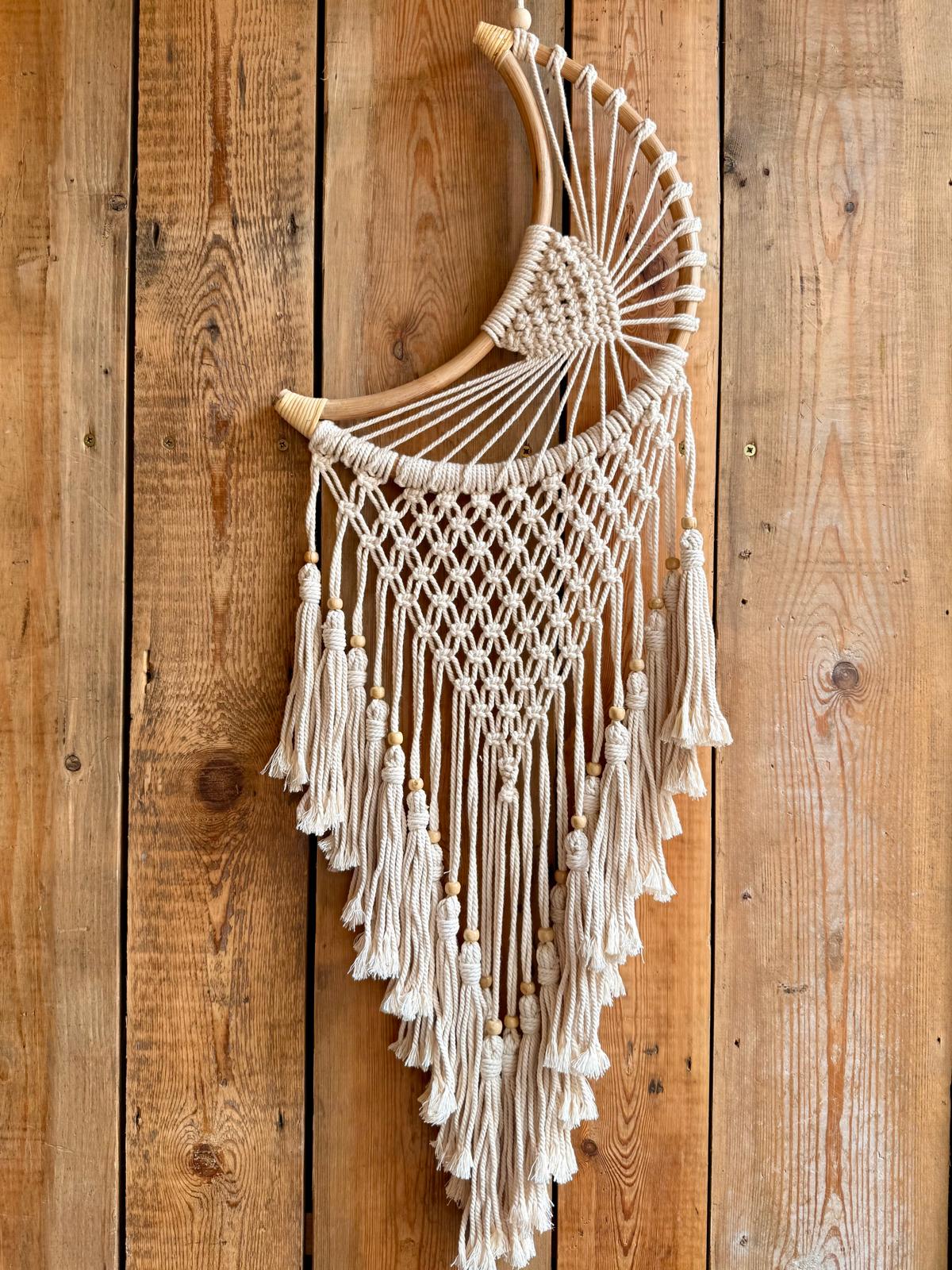 Handmade Cresent Moon Dream Catcher