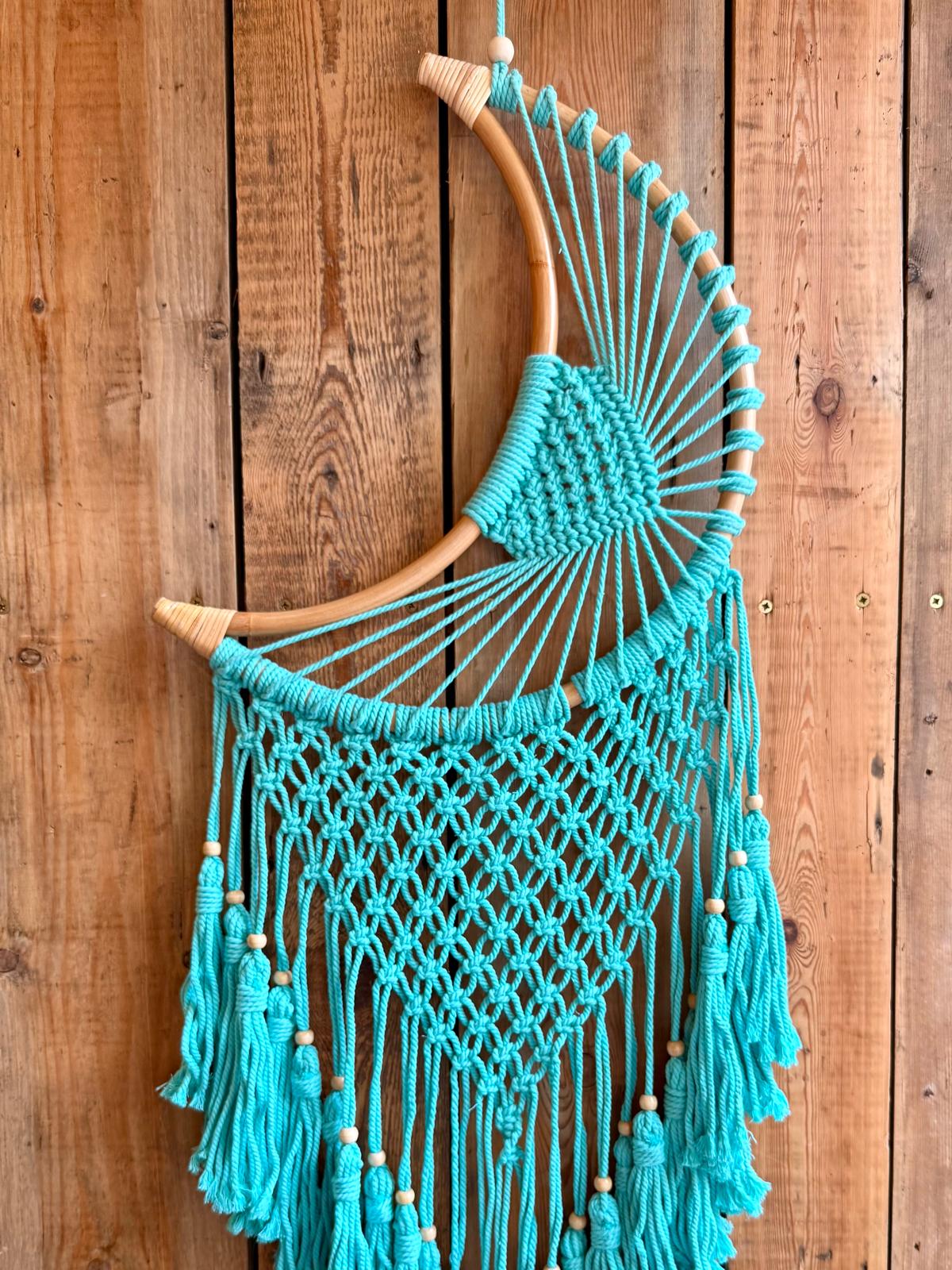 Handmade Turquoise Cresent Moon Dream Catcher