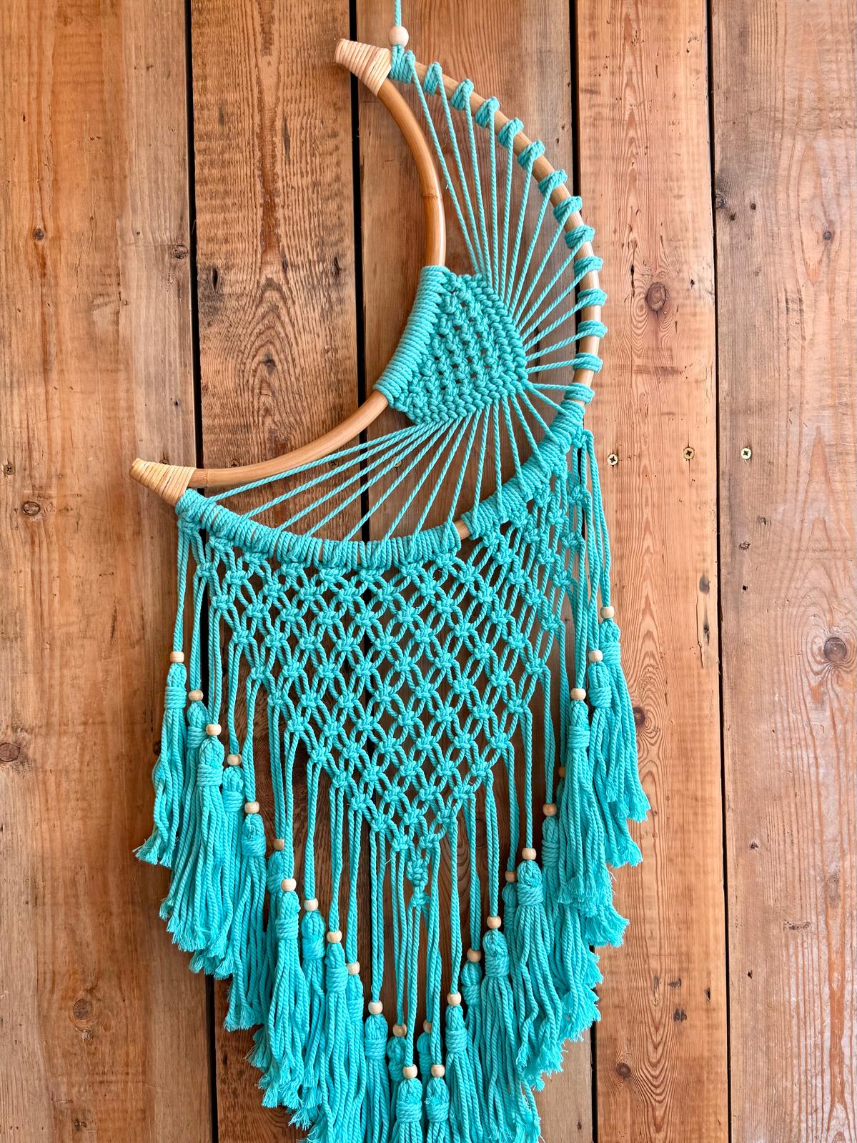 Handmade Turquoise Cresent Moon Dream Catcher