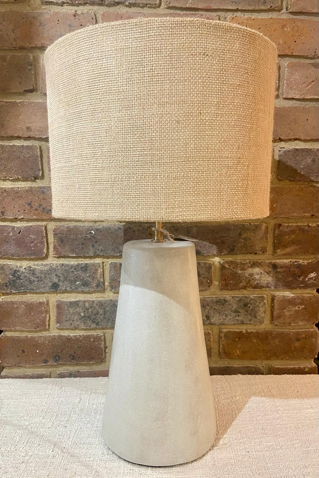 Modern Minimalist Polished Cement Pillar Table Lamp