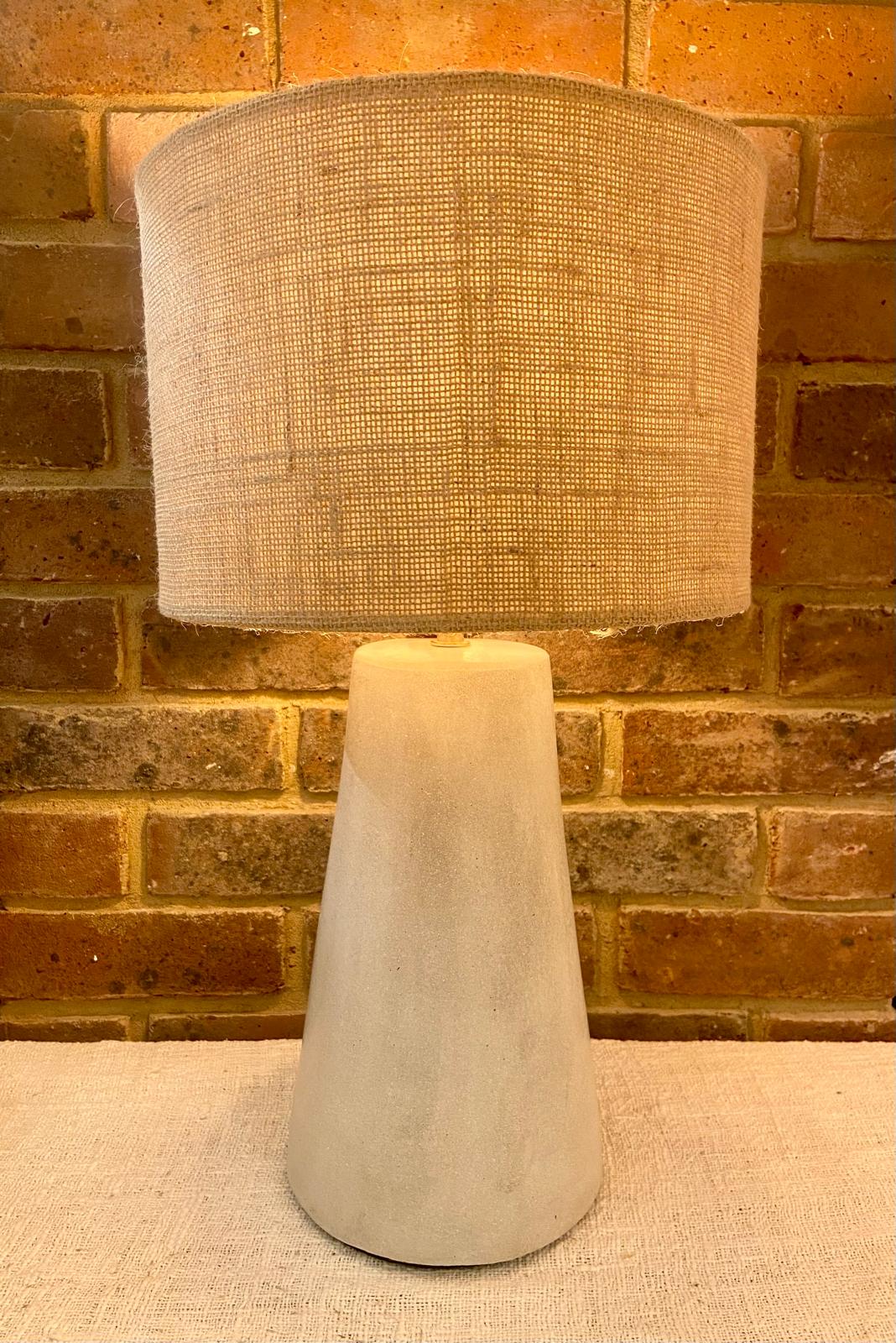 Modern Minimalist Polished Cement Pillar Table Lamp