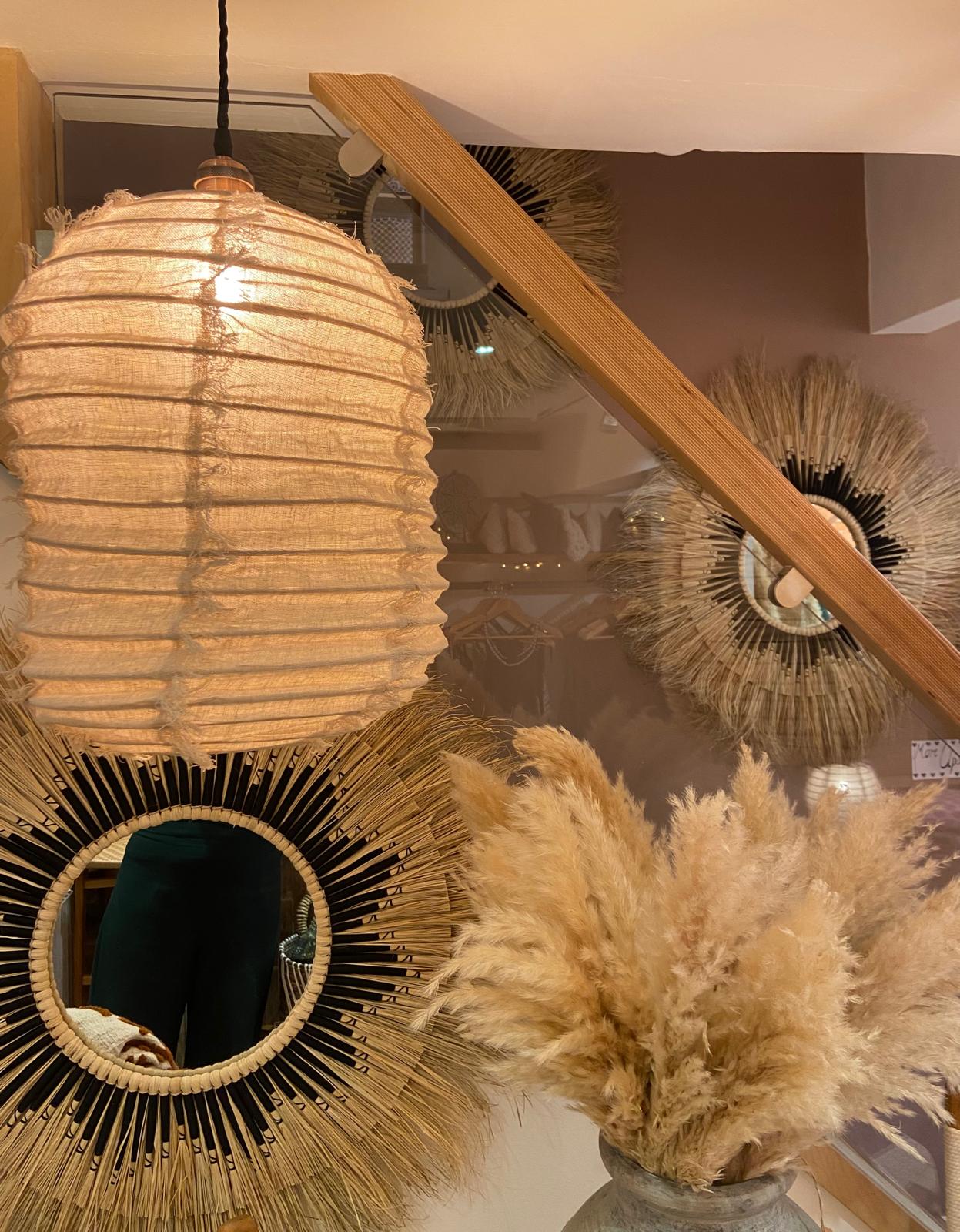 Rippling Radiance Fringed Linen Light Shades: Soft Light Capsules