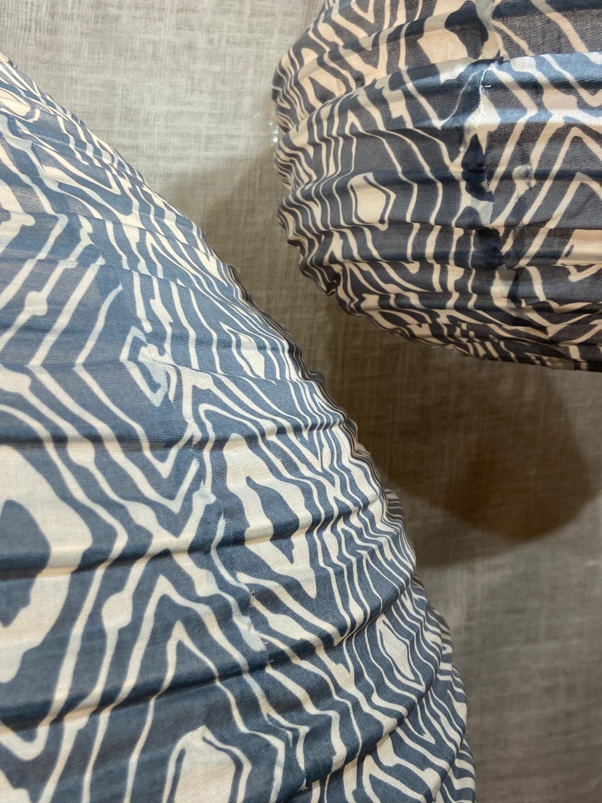 Diamond Delight Cotton Print Pear Drop Light Shade: Blue Geometry