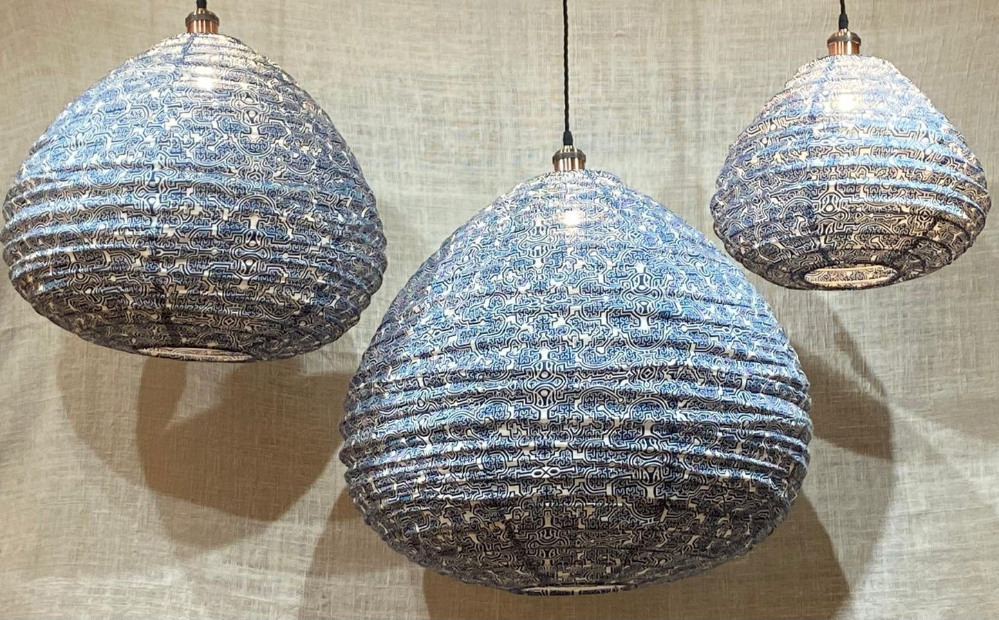 Zen Maze Cotton Print Light Shade: Artistic Harmony
