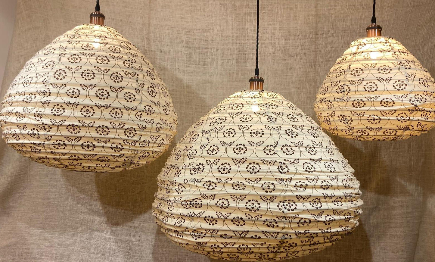 Floral Whisper Cotton Print Pear Drop Light Shade