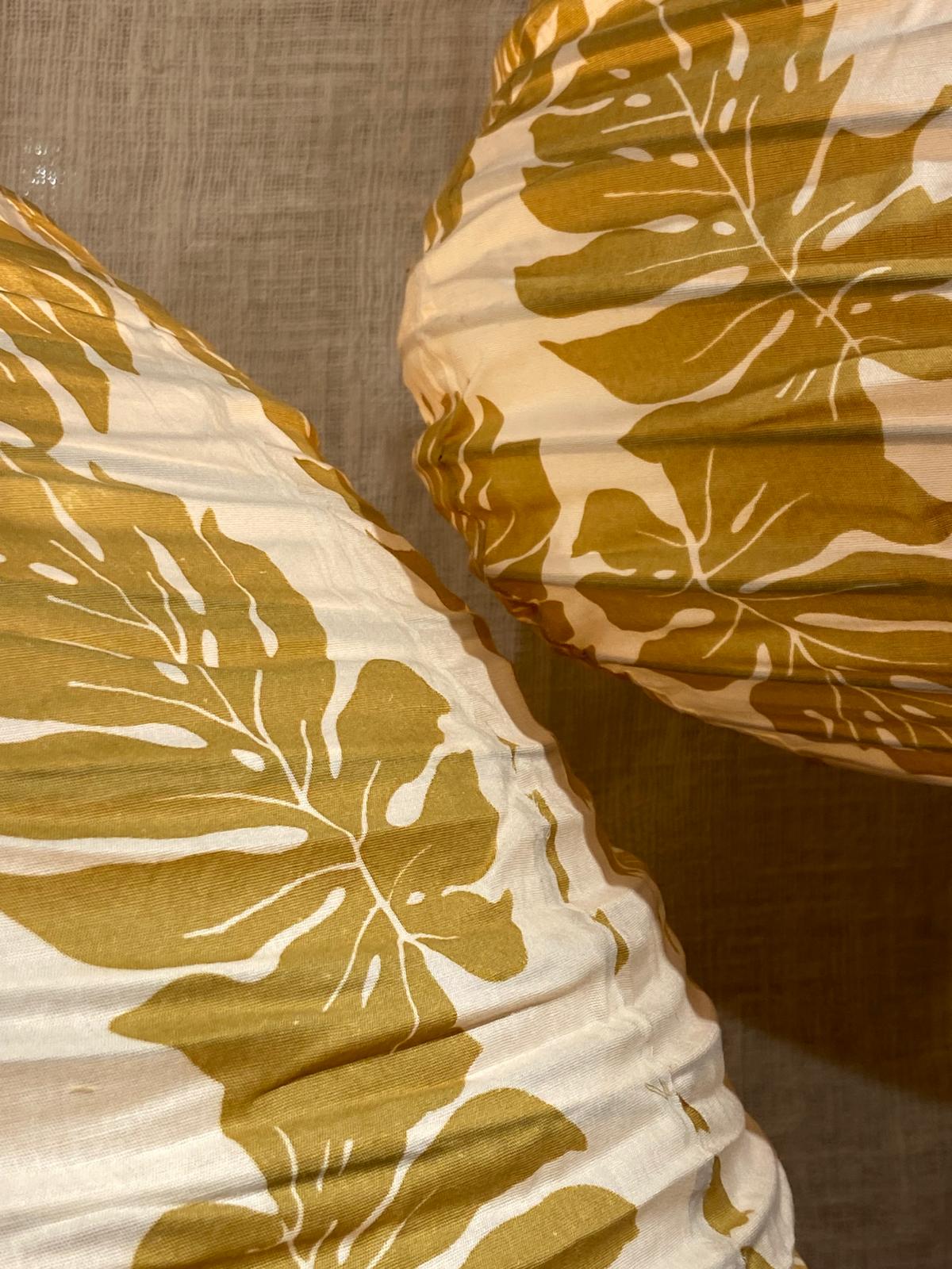 Tropical Leaf Cotton Print Light Shade: Lush Canopy