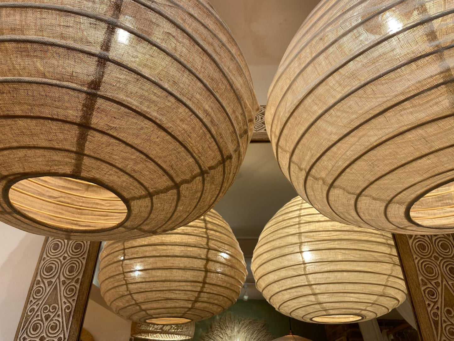 Sublime Smooth Linen Pear drop Light Shade