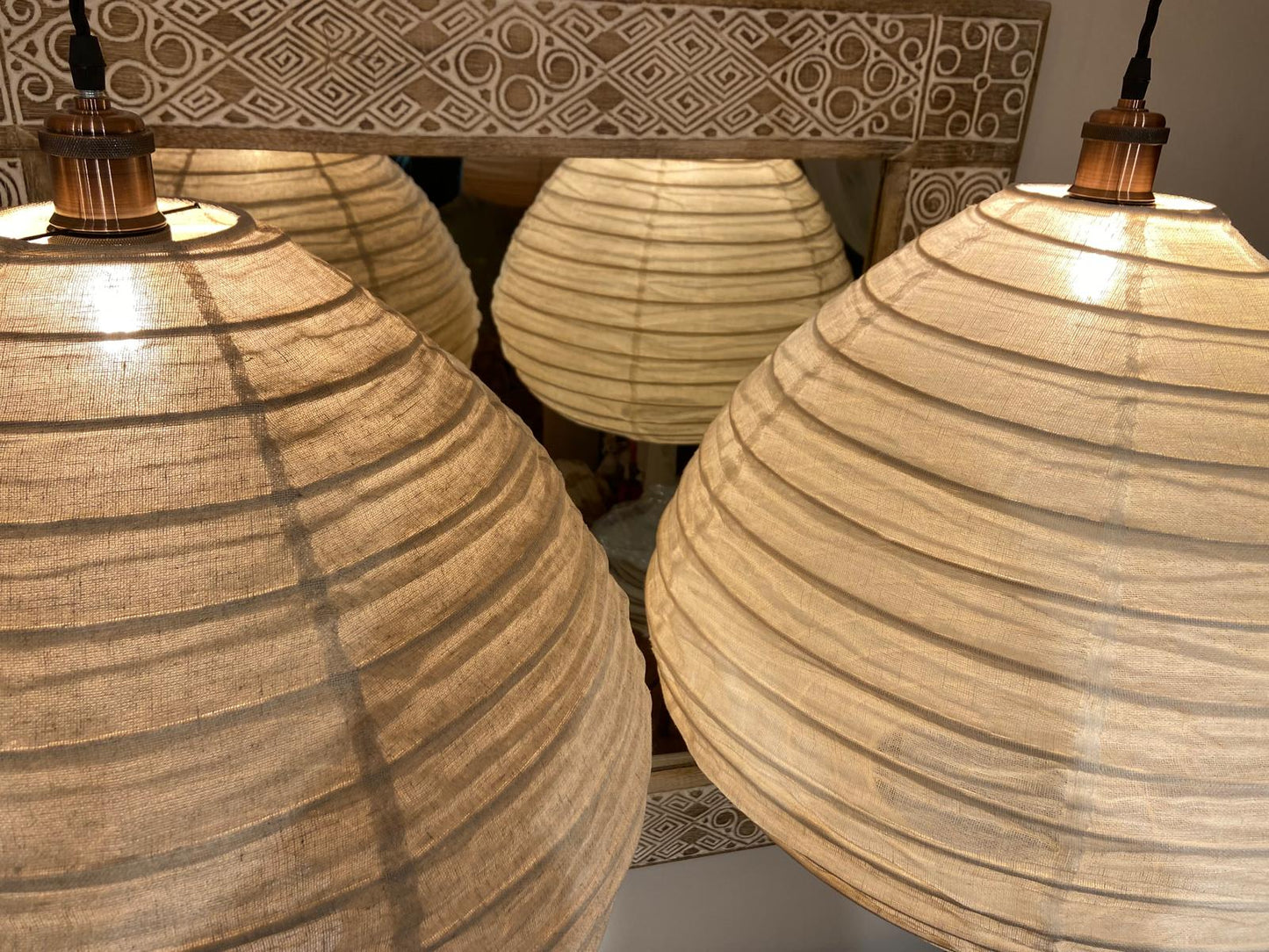 Sublime Smooth Linen Pear drop Light Shade