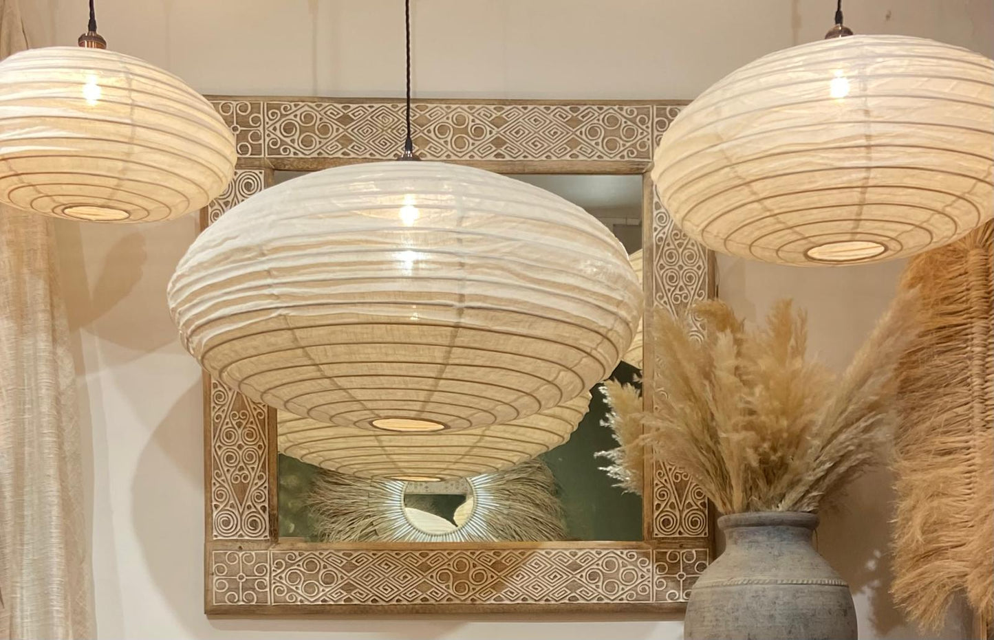 Smooth Oval Linen Light Shades