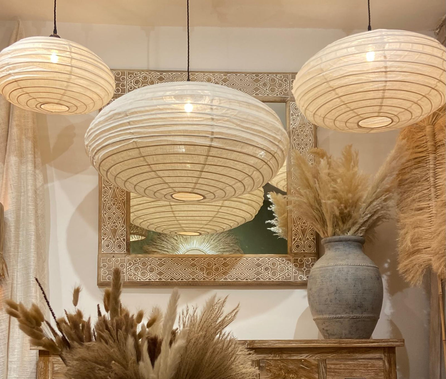 Smooth Oval Linen Light Shades