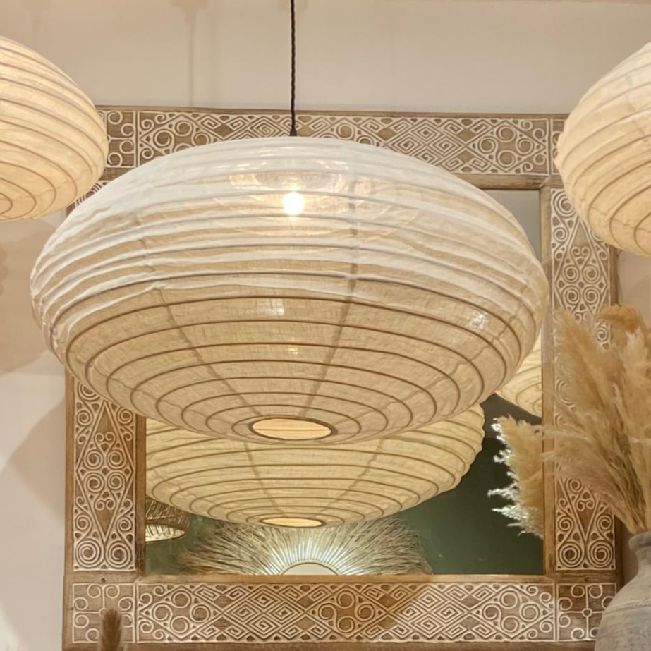Smooth Oval Linen Light Shades