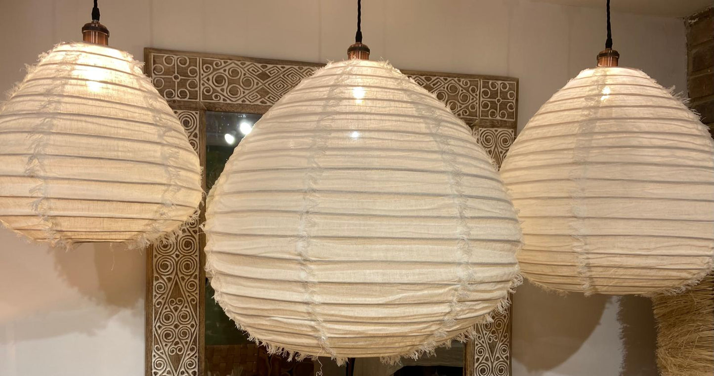 Bohemian Fringed Pear Drop Light Shades