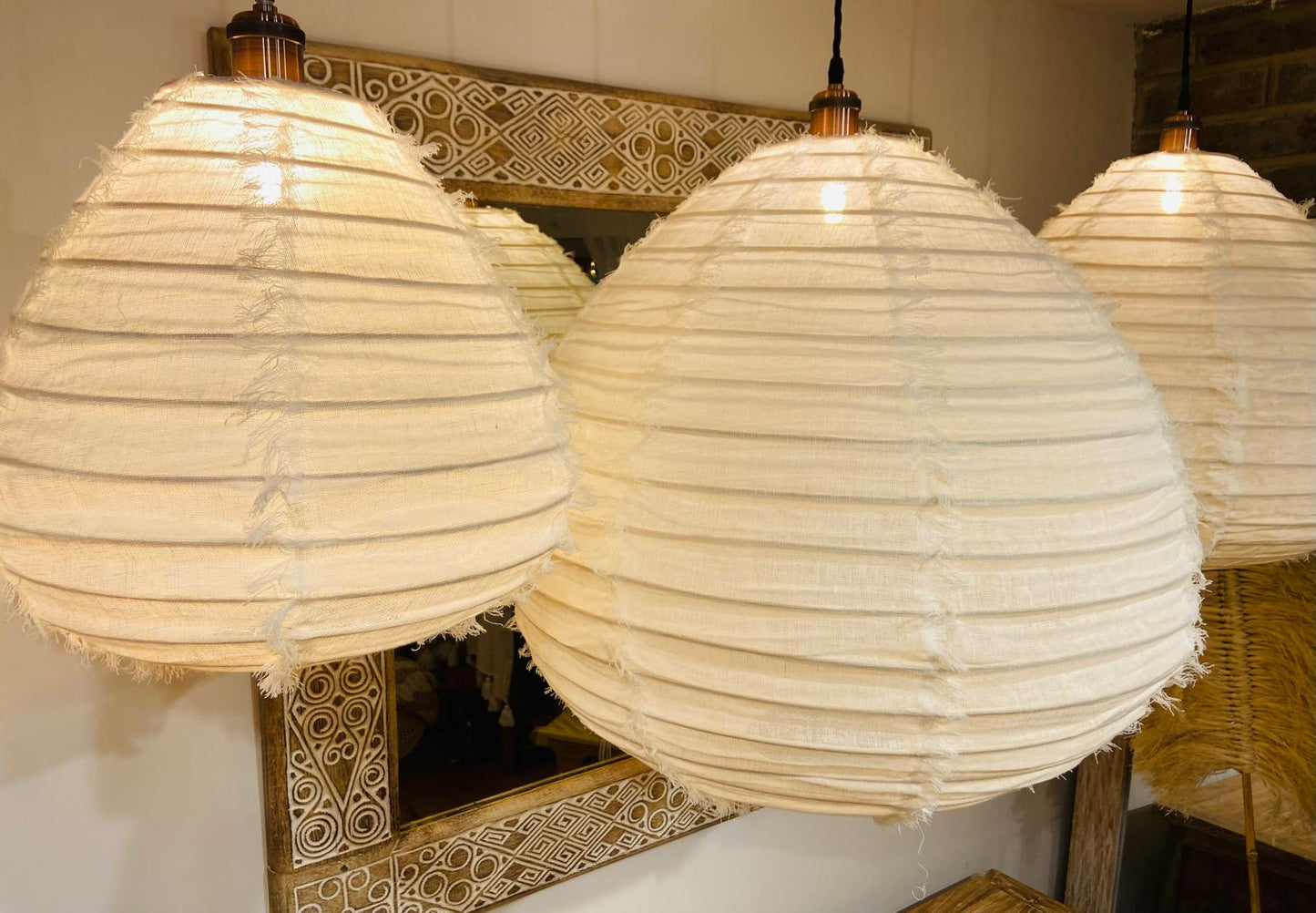 Bohemian Fringed Pear Drop Light Shades