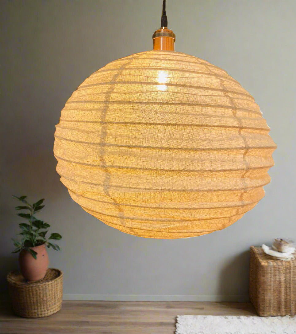 Smooth Orb Linen Light Shade