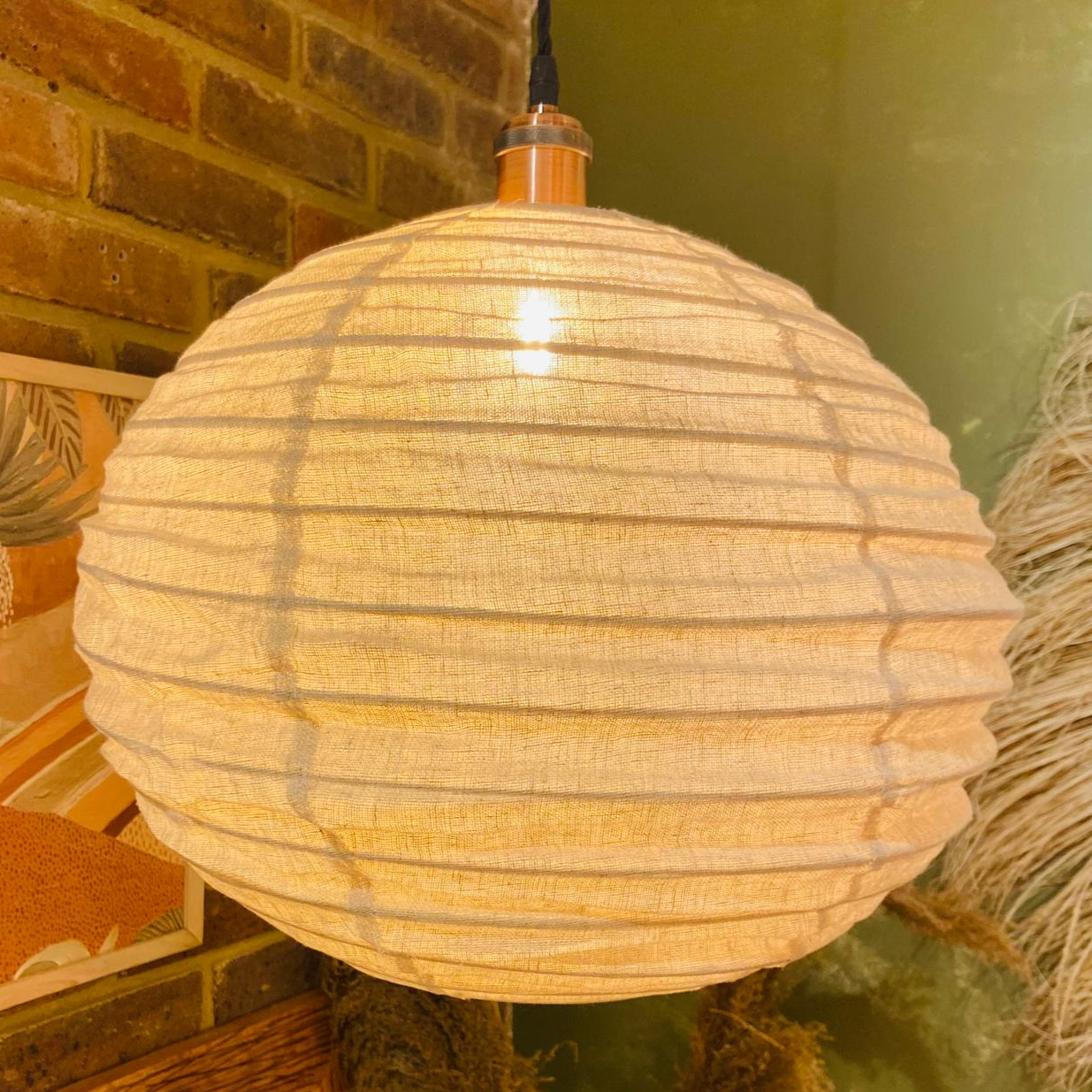 Smooth Orb Linen Light Shade