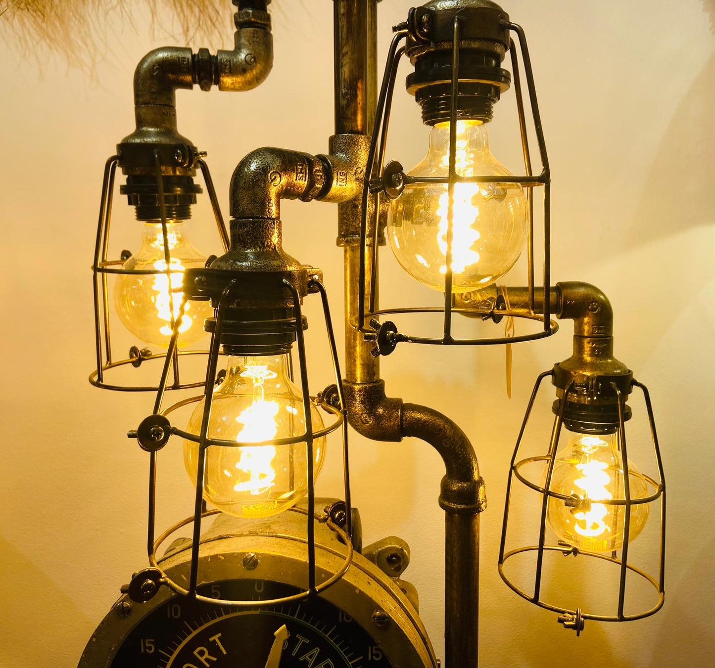 Nautical Navigator Pipe Chandelier: Vintage Voyage Glow
