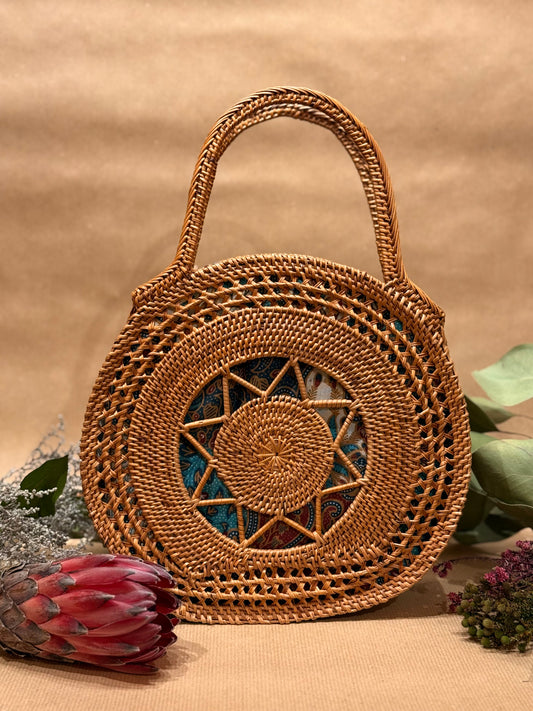 The Seraphine Star Rattan Handbag