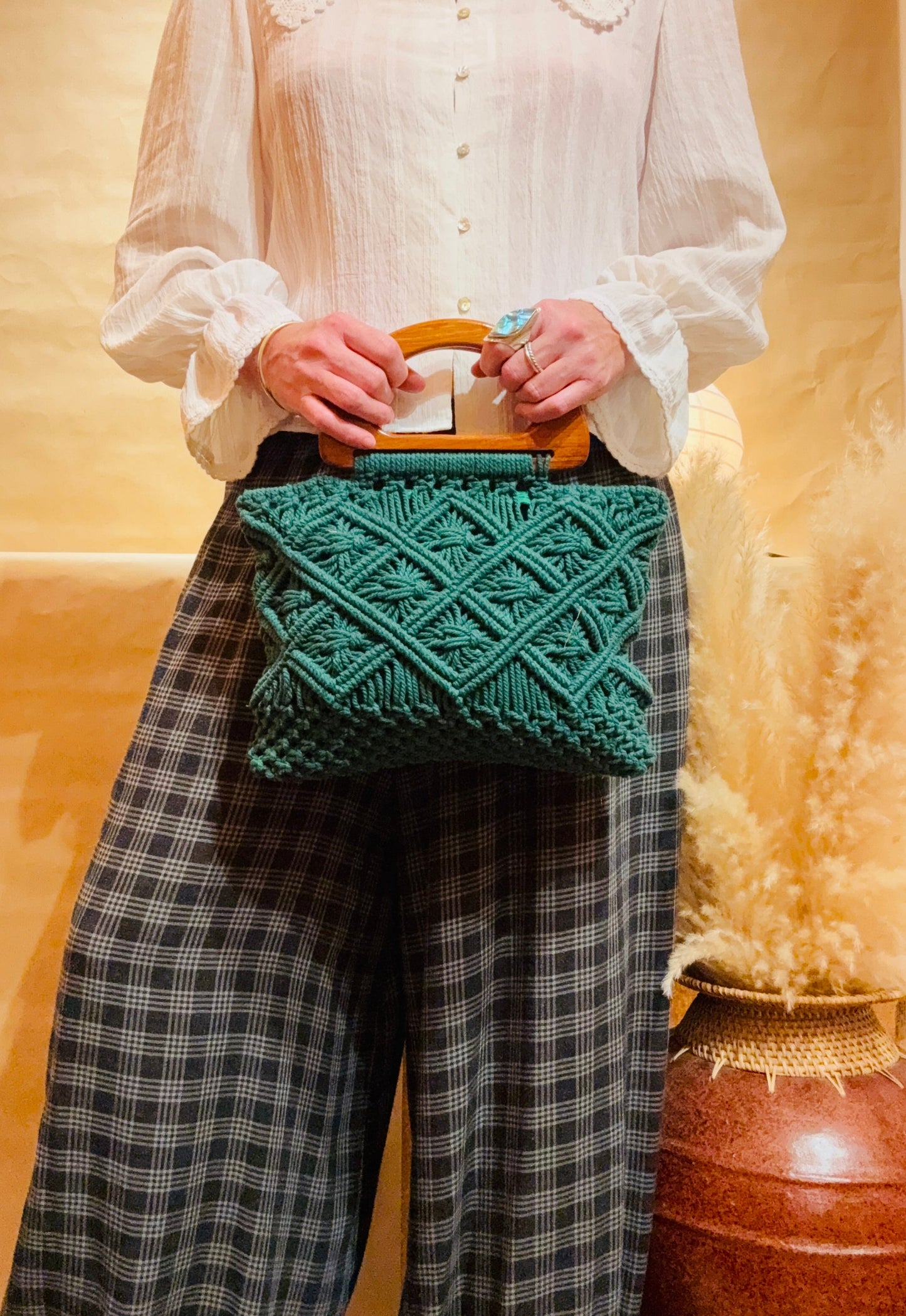 The Solenne Macramé Handbag