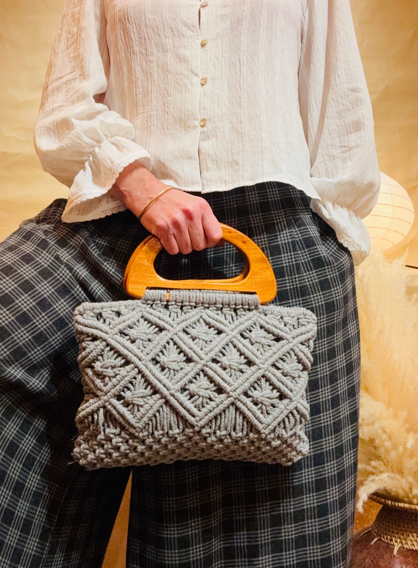 The Solenne Macramé Handbag