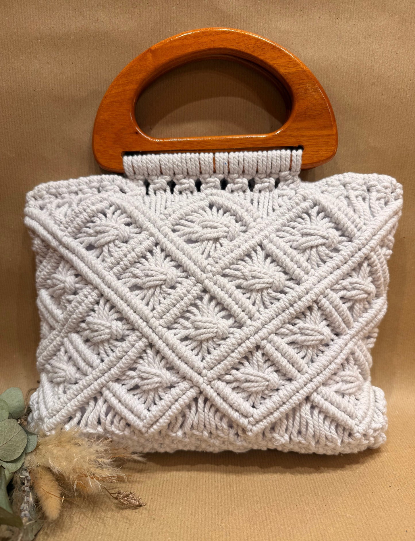 The Solenne Macramé Handbag