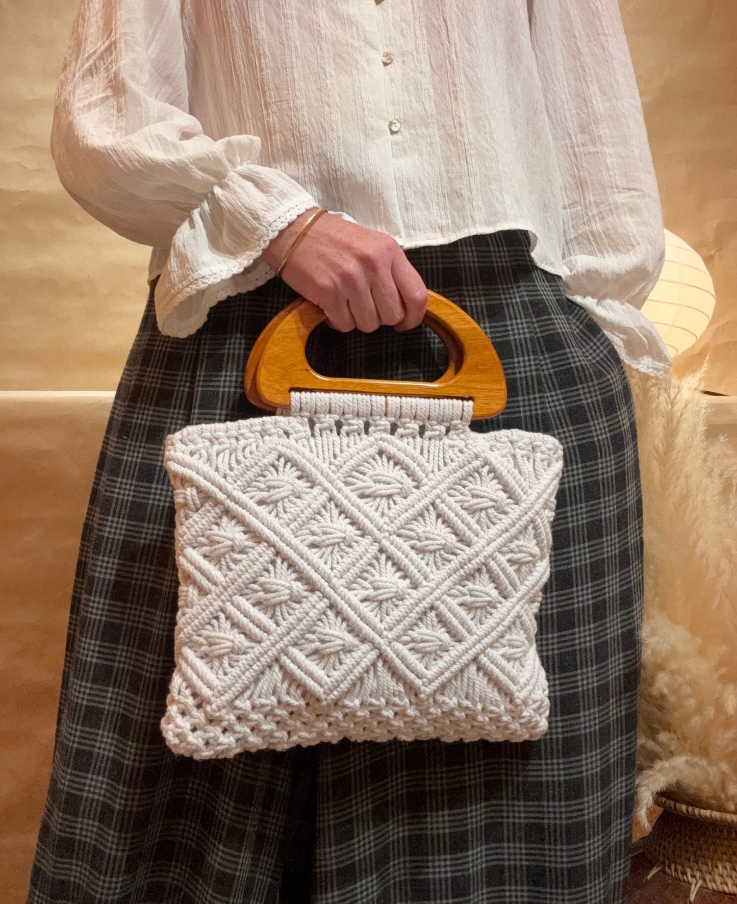 The Solenne Macramé Handbag