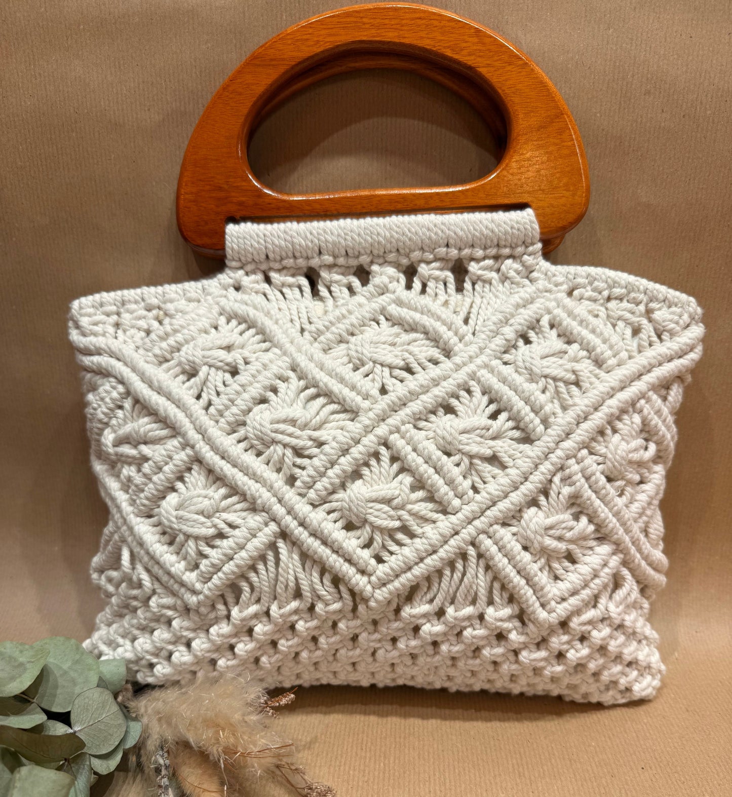 The Solenne Macramé Handbag