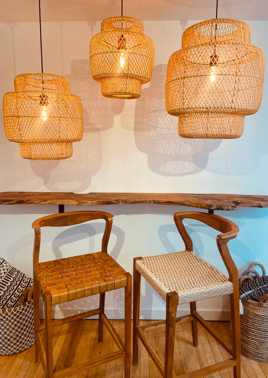 Lantern Rattan Light Shade: Woven Elegance