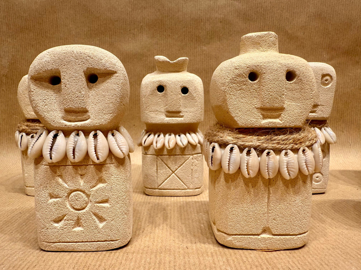 The Sona Sculpture and Tula Shell Sandstone Sculpture