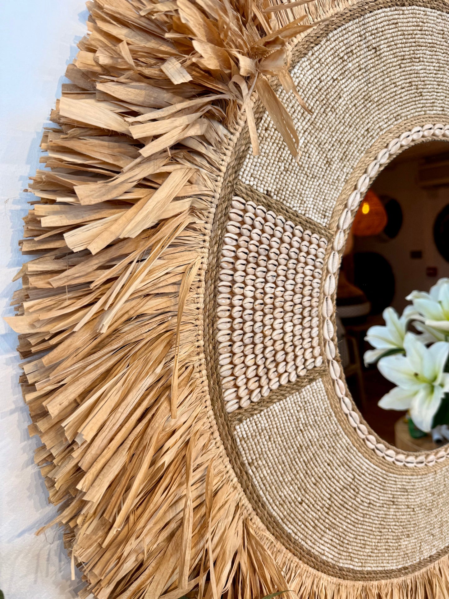 Beaded Shield Mirror