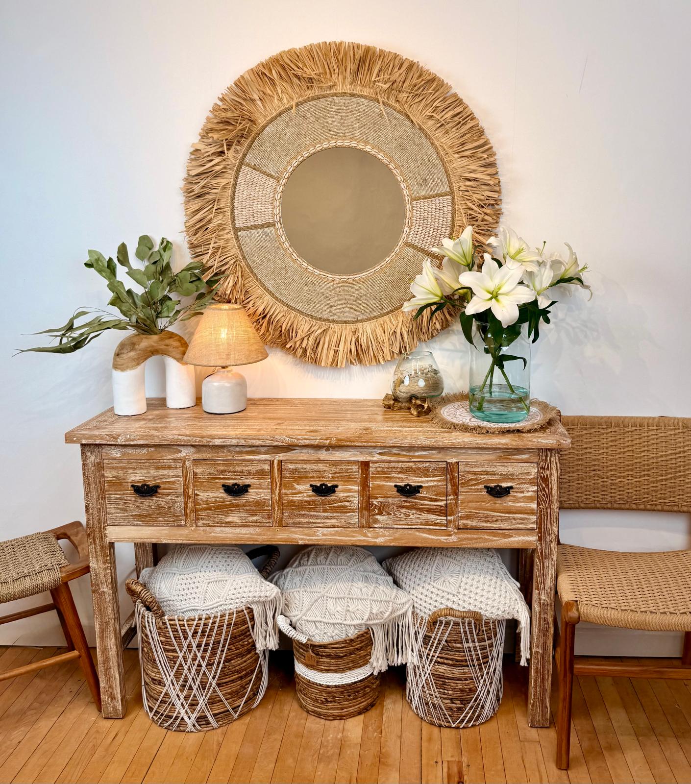 Beaded Shield Mirror