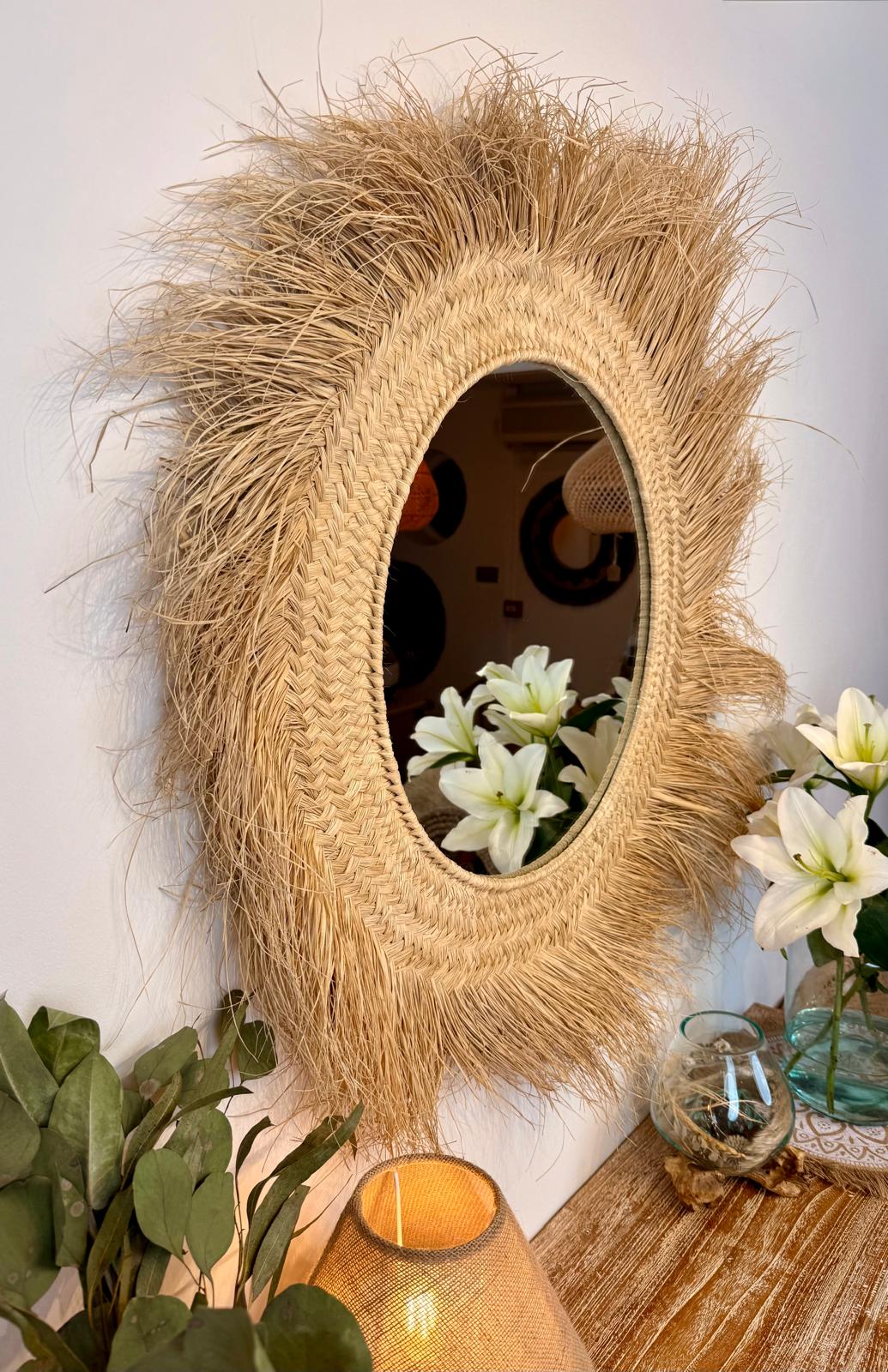 The Raffia Tide Mirror
